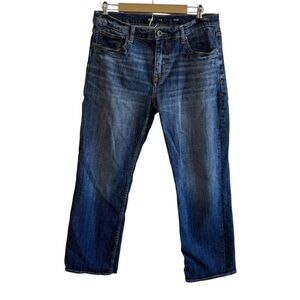 BKE Tyler Size 33 Dark Wash Straight Leg Jeans Western Denim Country Barn